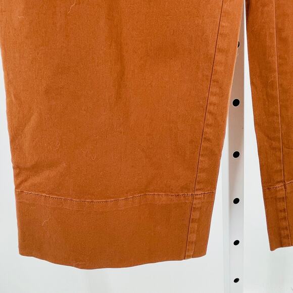 Everlane Brown Organic Cotton Elastic Waist Pull On WideLeg Pants 0 NWT - Picture 7 of 11